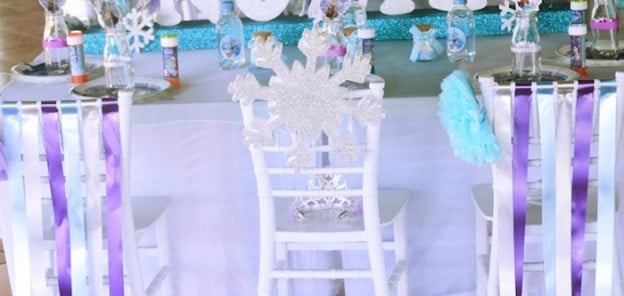 Guest Table from a Frozen 1st Birthday Party via Kara's Party Ideas | KarasPartyIdeas.com (2)