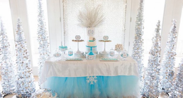 Dessert Table from a Frozen Birthday Party via Kara's Party Ideas | KarasPartyIdeas.com (1)