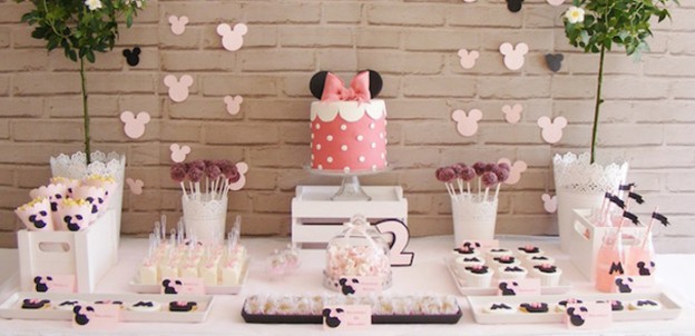 Dessert Table from a Minnie Mouse Birthday Party via Kara's Party Ideas | KarasPartyIdeas.com (1)