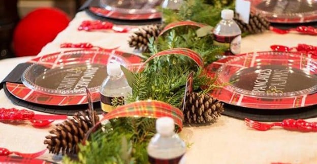 Dining Tablescape from a Pancakes & Pajamas Holiday Party via Kara's Party Ideas | KarasPartyIdeas.com (1)