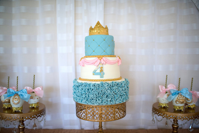 Kara's Party Ideas Pink & Blue Princess Cinderella Birthday Party ...