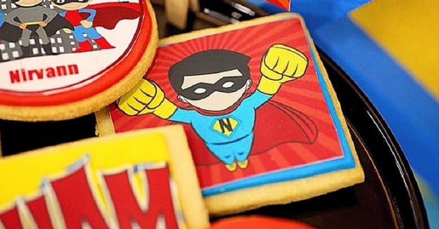Cookies from a Superhero Birthday Party via Kara's Party Ideas KarasPartyIdeas. com (1)