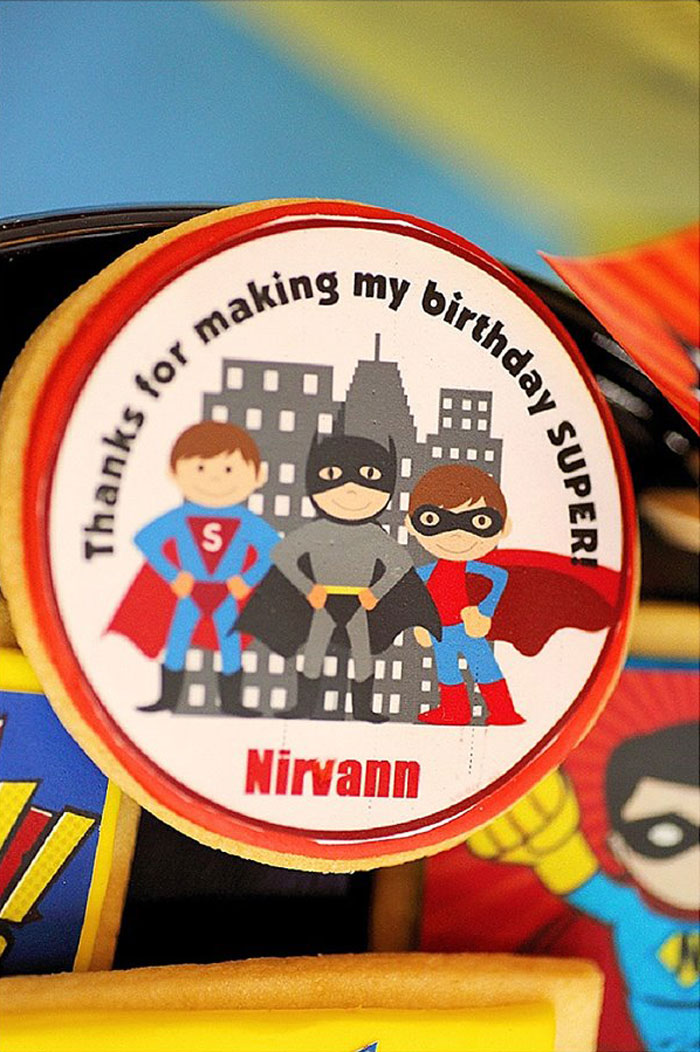 Kara's Party Ideas Nirvaan's Superhero Birthday Party | Kara's Party Ideas
