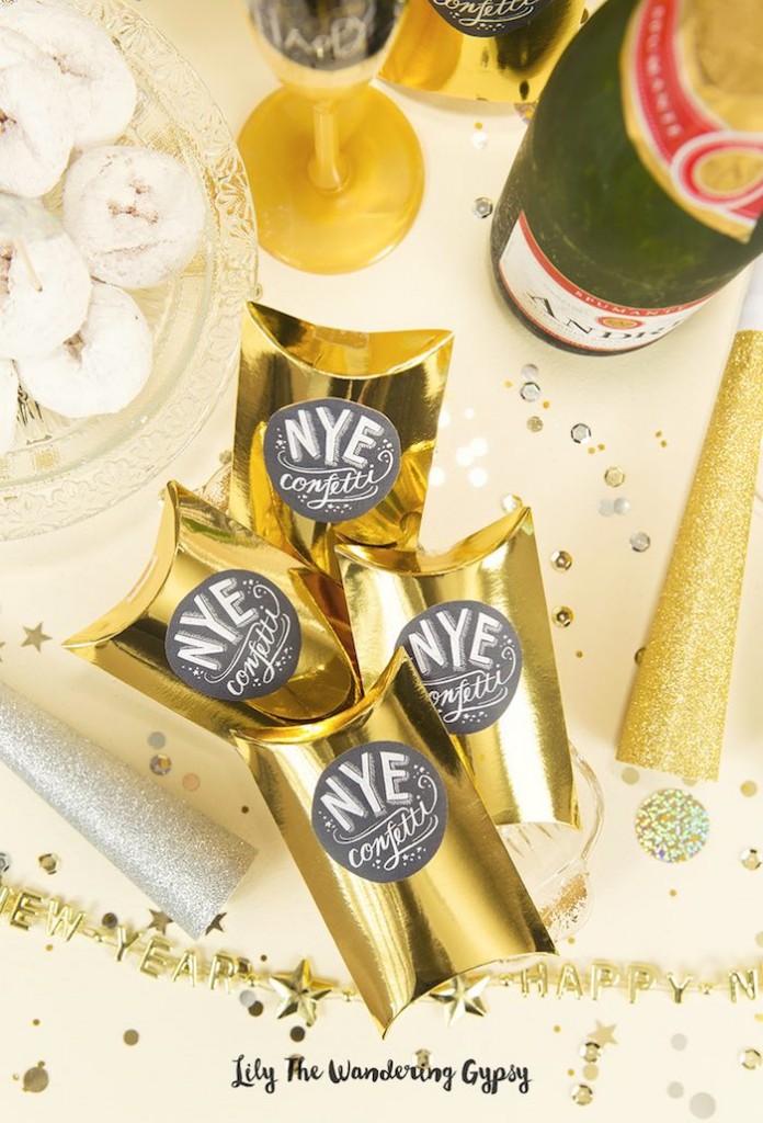 Kara's Party Ideas Black and Gold New Years Eve Party | Kara's Party Ideas