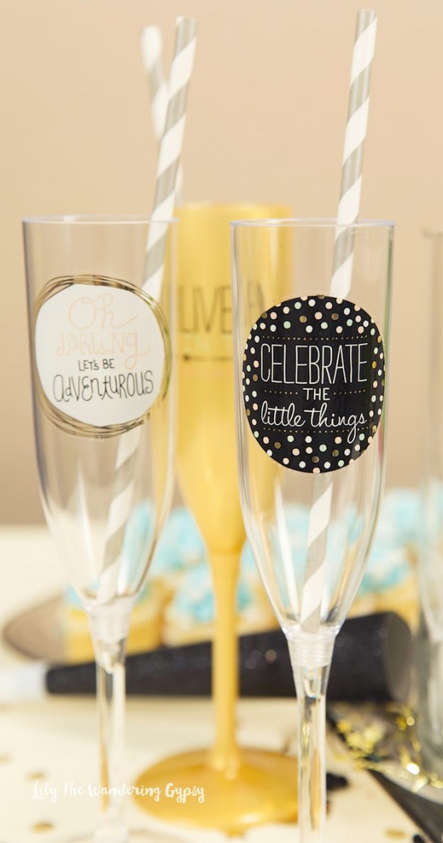 Kara's Party Ideas Black and Gold New Years Eve Party | Kara's Party Ideas