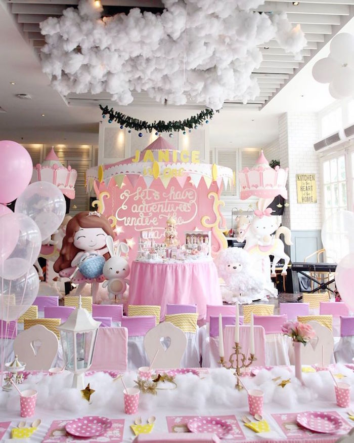Kara's Party Ideas Carousel Gold and Pink Birthday Party | Kara's Party ...