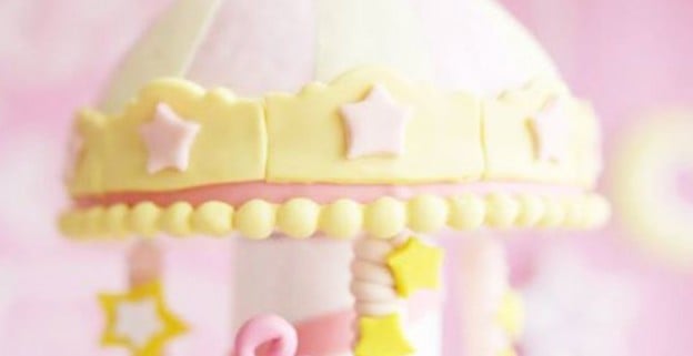 Cake Detail from a Pink & Gold Twinkle Star Birthday Party via Kara's Party Ideas | KarasPartyIdeas.com (2)