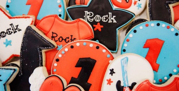 Cookies from a Rock Star Birthday Party via Kara's Party Ideas | KarasPartyIdeas.com (1)