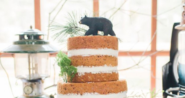 Top of a Cake from a Rustic Camping Birthday Party via Kara's Party Ideas | KarasPartyIdeas.com (1)