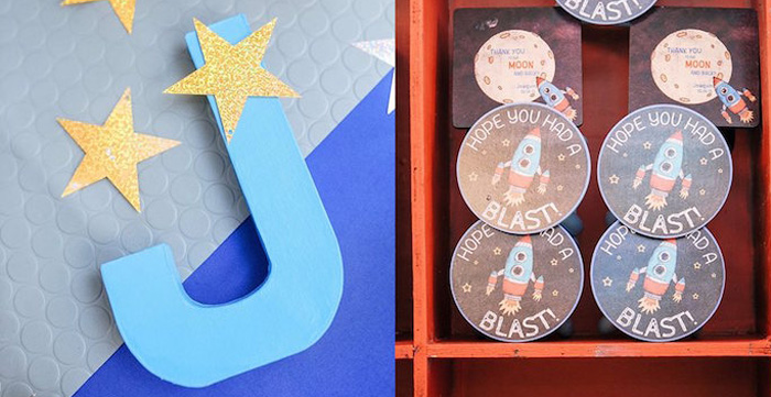 Decor + Stationery from an Astronaut + Rocket Ship Birthday Party via Kara's Party Ideas KarasPartyIdeas.com (1)