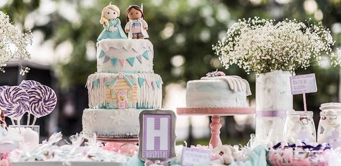 Sweet Table from a Frozen + Doc McStuffins Birthday Party via Kara's Party Ideas KarasPartyIdeas.com (1)