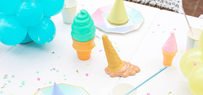 Dining Tabletop from an Ice Cream Inspired Birthday Party via Kara's Party Ideas | KarasPartyIdeas.com (1)