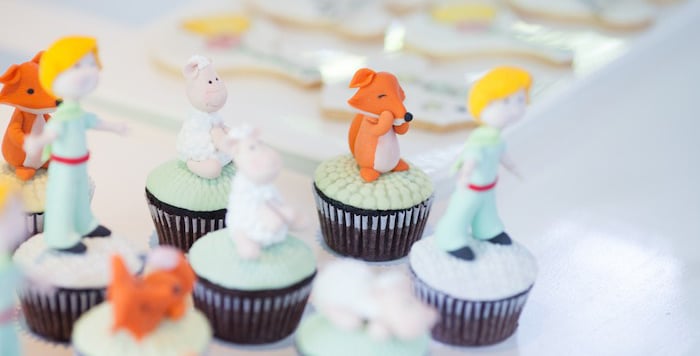 Cupcakes from a Little Prince Inspired Baptism Party via Kara's Party Ideas KarasPartyIdeas.com (1)