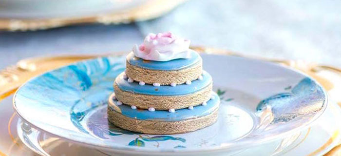 Cookie Tower imitating a Mini Cake from a Marie AntONEette Inspired 1st Birthday Party via Kara's Party Ideas KarasPartyIdeas.com (1)