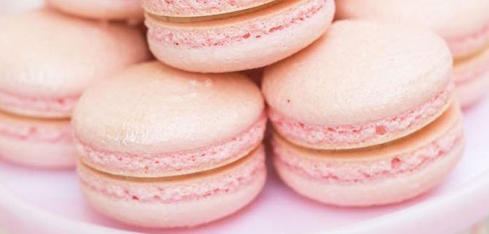 Macarons from a Pretty In Pink 14th Birthday Party via Kara's Party Ideas | KarasPartyIdeas.com (2)