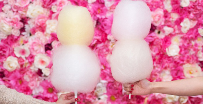 Cotton Candy from a Pink Glam Corporate Birthday Party via Kara's Party Ideas! KarasPartyIdeas.com (1)