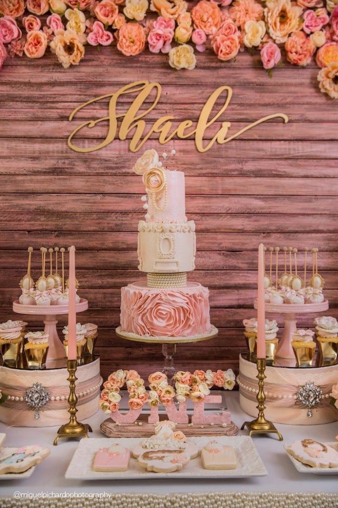 Kara's Party Ideas Pink + Gold 1st Birthday Party | Kara's Party Ideas