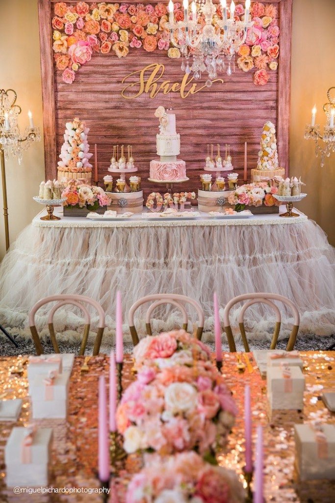 Kara's Party Ideas Pink + Gold 1st Birthday Party | Kara's Party Ideas