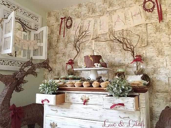 Dessert Table + Setup from a Snow White Enchanted Forest Birthday Party via Kara's Party Ideas KarasPartyIdeas.com (14)