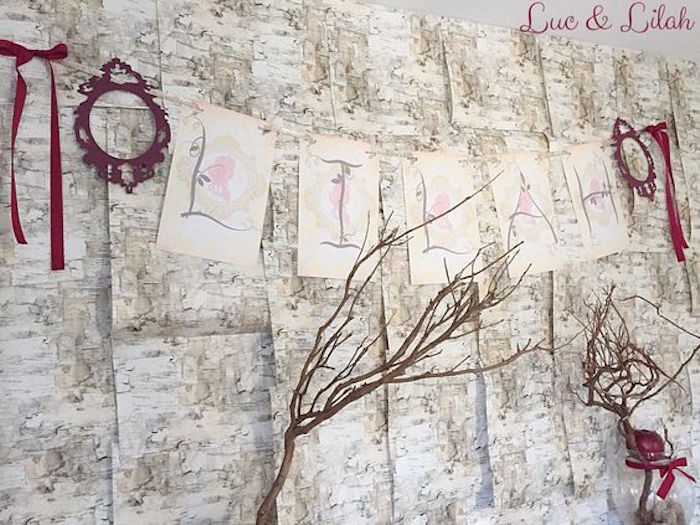 Tree Bark Paper Backdrop from a Snow White Enchanted Forest Birthday Party via Kara's Party Ideas KarasPartyIdeas.com (5)