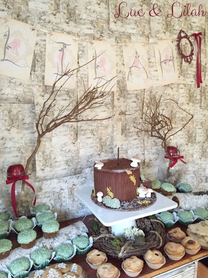 Cake + Sweets from a Snow White Enchanted Forest Birthday Party via Kara's Party Ideas KarasPartyIdeas.com (32)