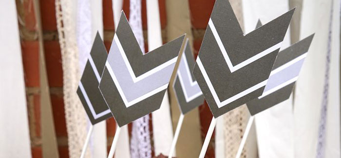 Arrow Fletching Cupcake Toppers from a Tribal First Birthday Party via Kara's Party Ideas | KarasPartyIdeas.com (1)