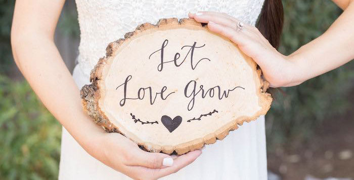 Rustic Sign from a Garden Bridal Shower via Kara's Party Ideas | KarasPartyIdeas.com (1)