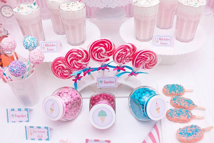 Desserts + Sweets from an Ice Cream Shoppe Birthday Party via Kara's Party Ideas | KarasPartyIdeas.com (22)