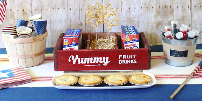 Snack Table Details from a Patriotic Memorial Day Backyard BBQ Party via Kara's Party Ideas | KarasPartyIdeas.com (2)