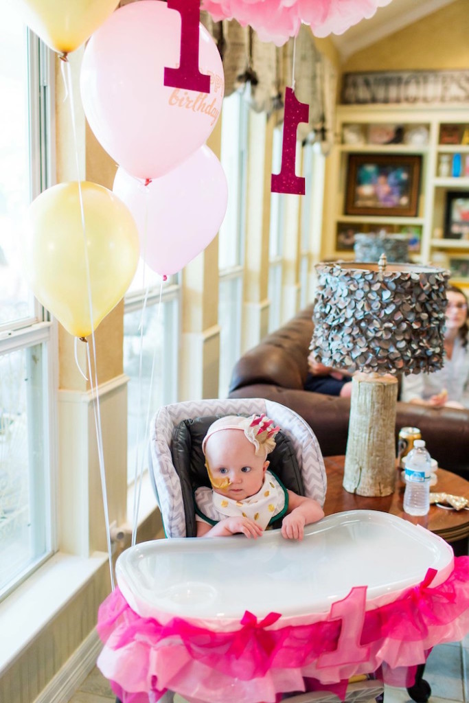 Kara's Party Ideas Pink & Gold Cancer-Free 1st Birthday Party | Kara's ...