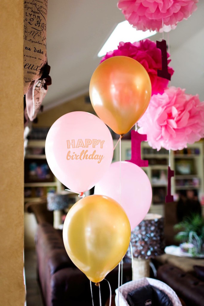 Kara's Party Ideas Pink & Gold Cancer-Free 1st Birthday Party | Kara's ...