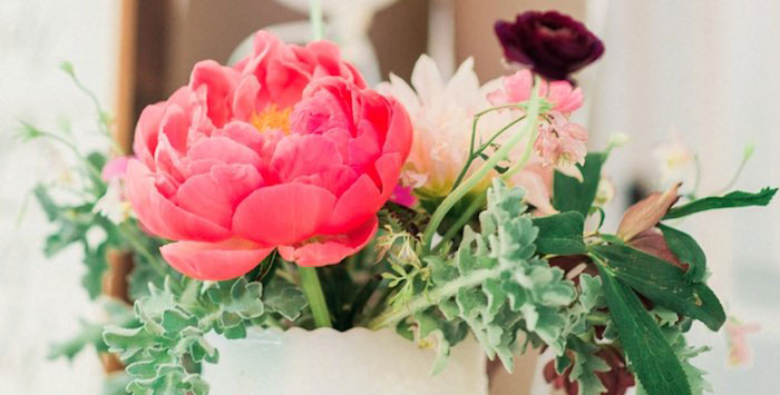 Florals from a Forty & Fabulous Floral Glam Birthday Party via Kara's Party Ideas | KarasPartyIdeas.com- The Place for All Things Party! (1)