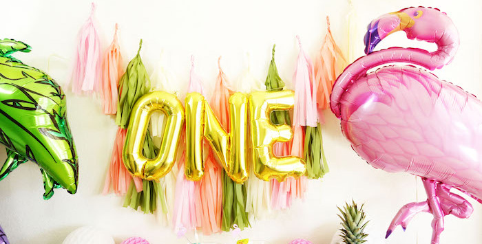 Glamorous Tropical Flamingo Birthday Party via Kara's Party Ideas | KarasPartyIdeas.com | The Place for All Things Party! (1)