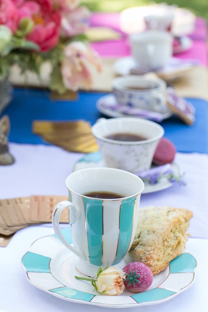 Tea cups from an Alice in Wonderland Tea Party via Kara's Party Ideas KarasPartyIdeas.com (11)