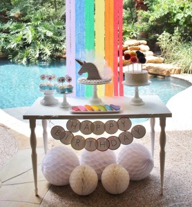 Kara's Party Ideas Sparkly Rainbow Unicorn Birthday Party | Kara's ...