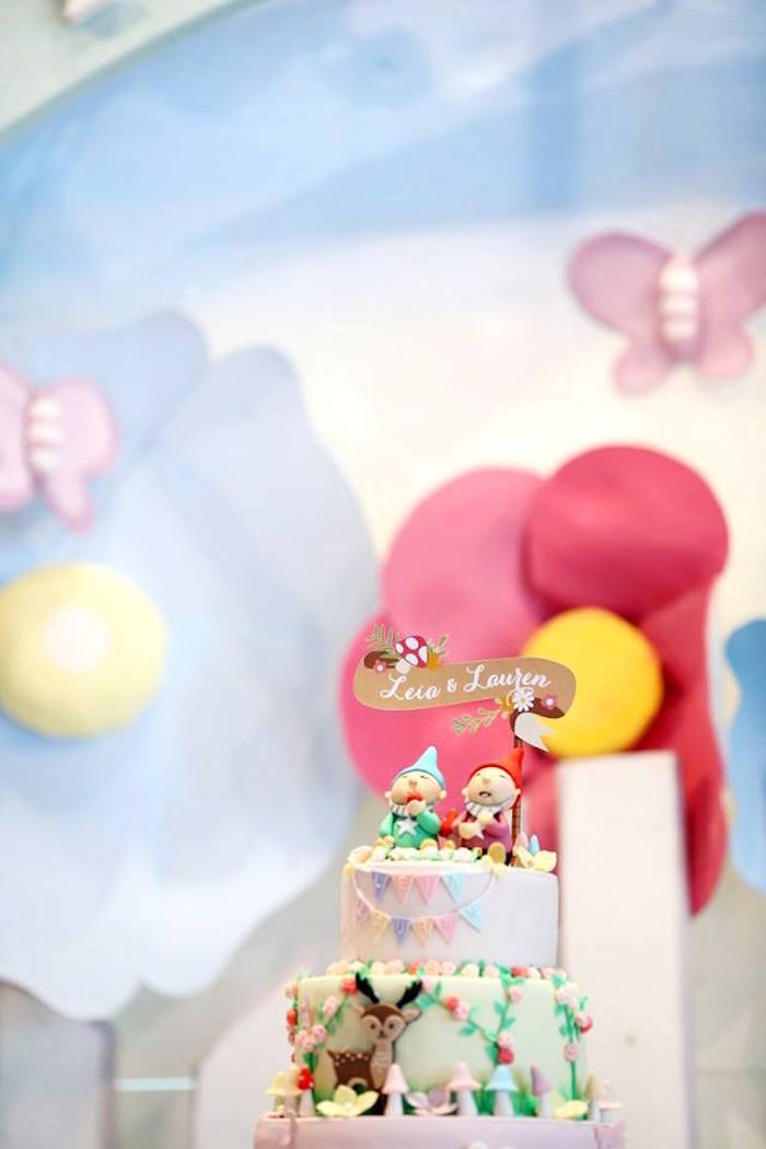 Cake from a Fairy Garden Birthday Party on KarasPartyIdeas.com! Don't miss it! (6)