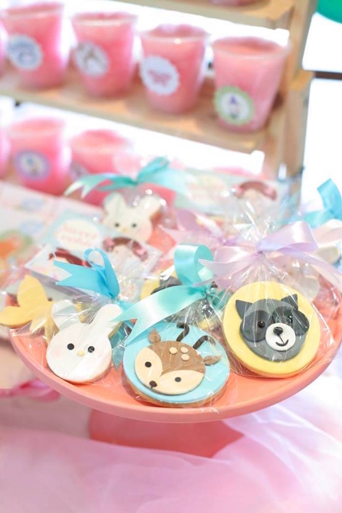 Woodland animal cookies from a Fairy Garden Birthday Party on KarasPartyIdeas.com! Don't miss it! (9)