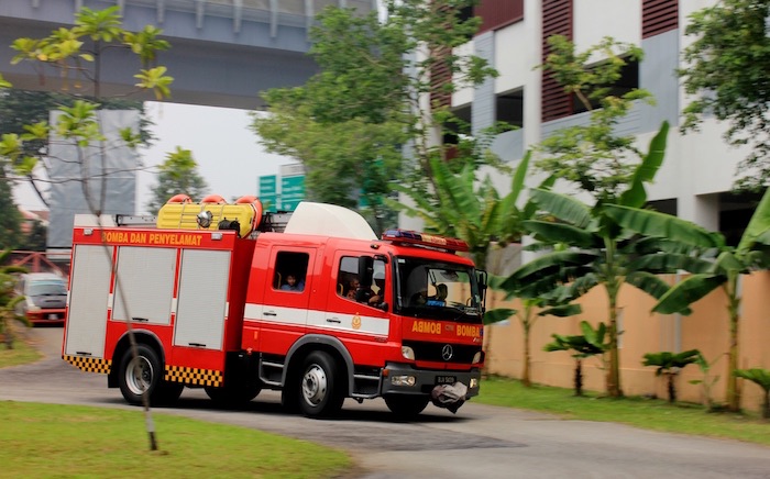 Firetruck from a Firefighter Birthday Party via Kara's Party Ideas | KarasPartyIdeas.com (6)