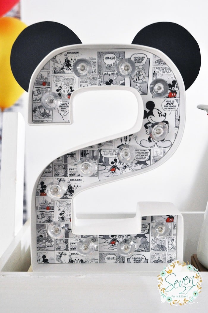Adorable comic strip Mickey Mouse "2" from a Vintage Mickey Mouse Themed Birthday Party via Kara's Party Ideas | KarasPartyIdeas.com (36)
