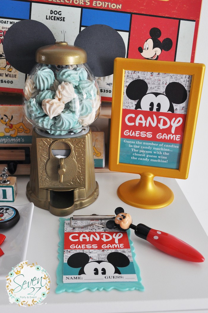 Party details + decor from a Vintage Mickey Mouse Themed Birthday Party via Kara's Party Ideas | KarasPartyIdeas.com (27)