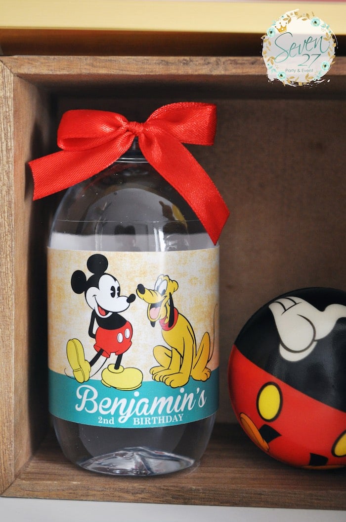 Favor bottle from a Vintage Mickey Mouse Themed Birthday Party via Kara's Party Ideas | KarasPartyIdeas.com (24)