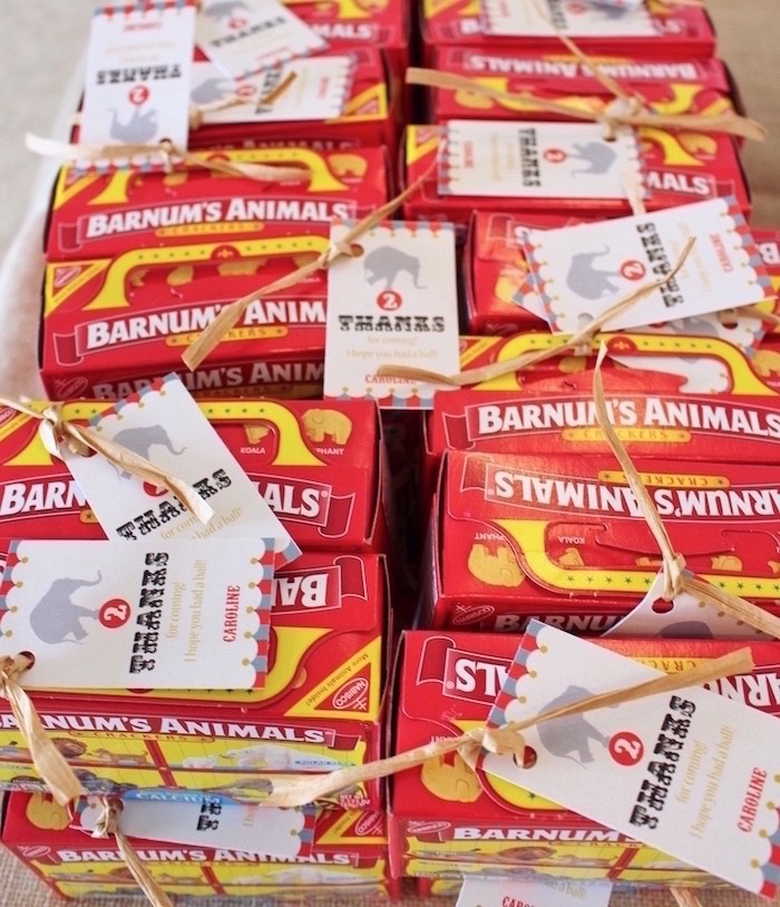 Animal Cracker favors from a Big Top Circus Themed Birthday Party on Kara's Party Ideas | KarasPartyIdeas.com (20)
