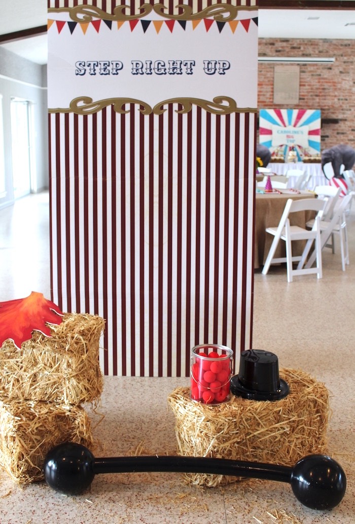 Step Right Up Photo Booth from a Big Top Circus Themed Birthday Party on Kara's Party Ideas | KarasPartyIdeas.com (14)