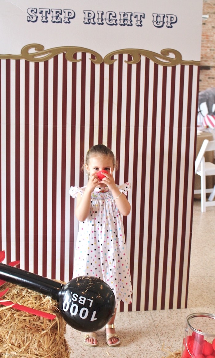 Step Right Up Photo Booth from a Big Top Circus Themed Birthday Party on Kara's Party Ideas | KarasPartyIdeas.com (11)