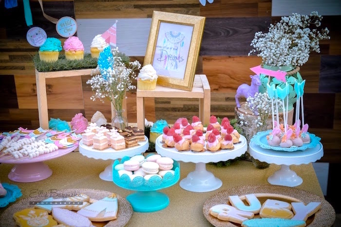 Dream Catcher Cupcake Toppers: Gold Glitter Boho Party Decor (set Of 12