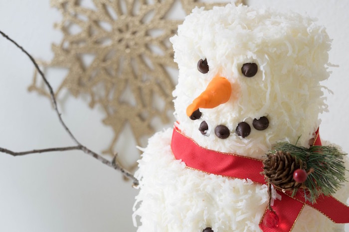 Snow Man Cake from a Let it Snow Holiday Party on Kara's Party Ideas | KarasPartyIdeas.com (29)