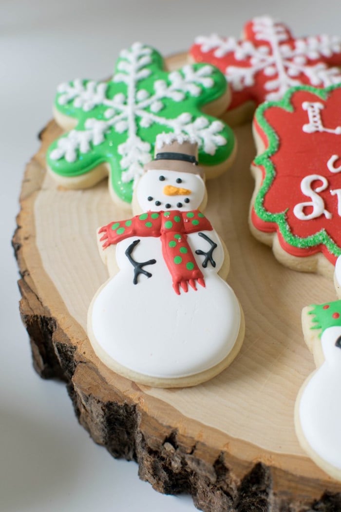 Snow Man sugar cookie from a Let it Snow Holiday Party on Kara's Party Ideas | KarasPartyIdeas.com (26)