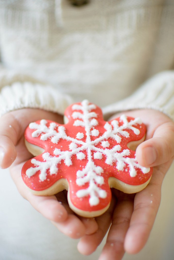 Snowflake cookie from a Let it Snow Holiday Party on Kara's Party Ideas | KarasPartyIdeas.com (5)