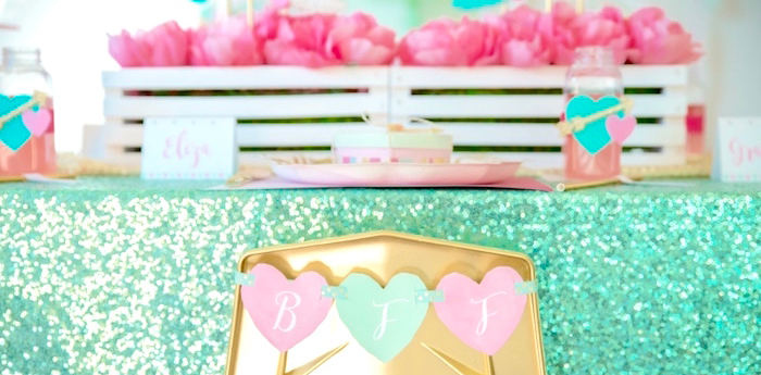 Mint To Be BFF Valentine's Day Party on Kara's Party Ideas | KarasPartyIdeas.com (4)