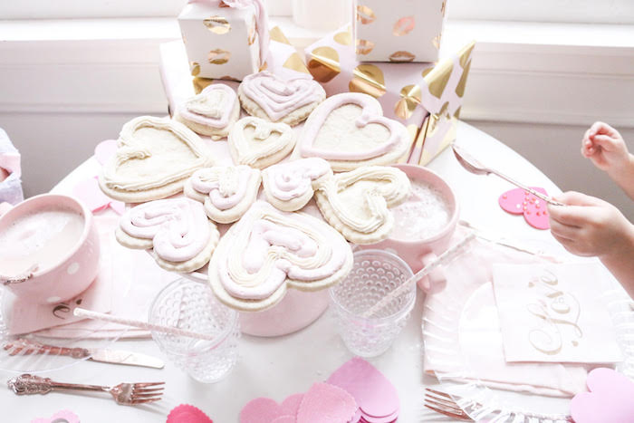 Homemade Valentine cookies from a Sweet and Elegant Valentine's Day Party on Kara's Party Ideas | KarasPartyIdeas.com (18)